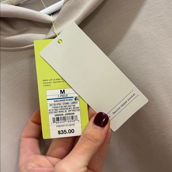 NWT~Men’s All in Motion Beige Hoodie - Picture 3 of 6